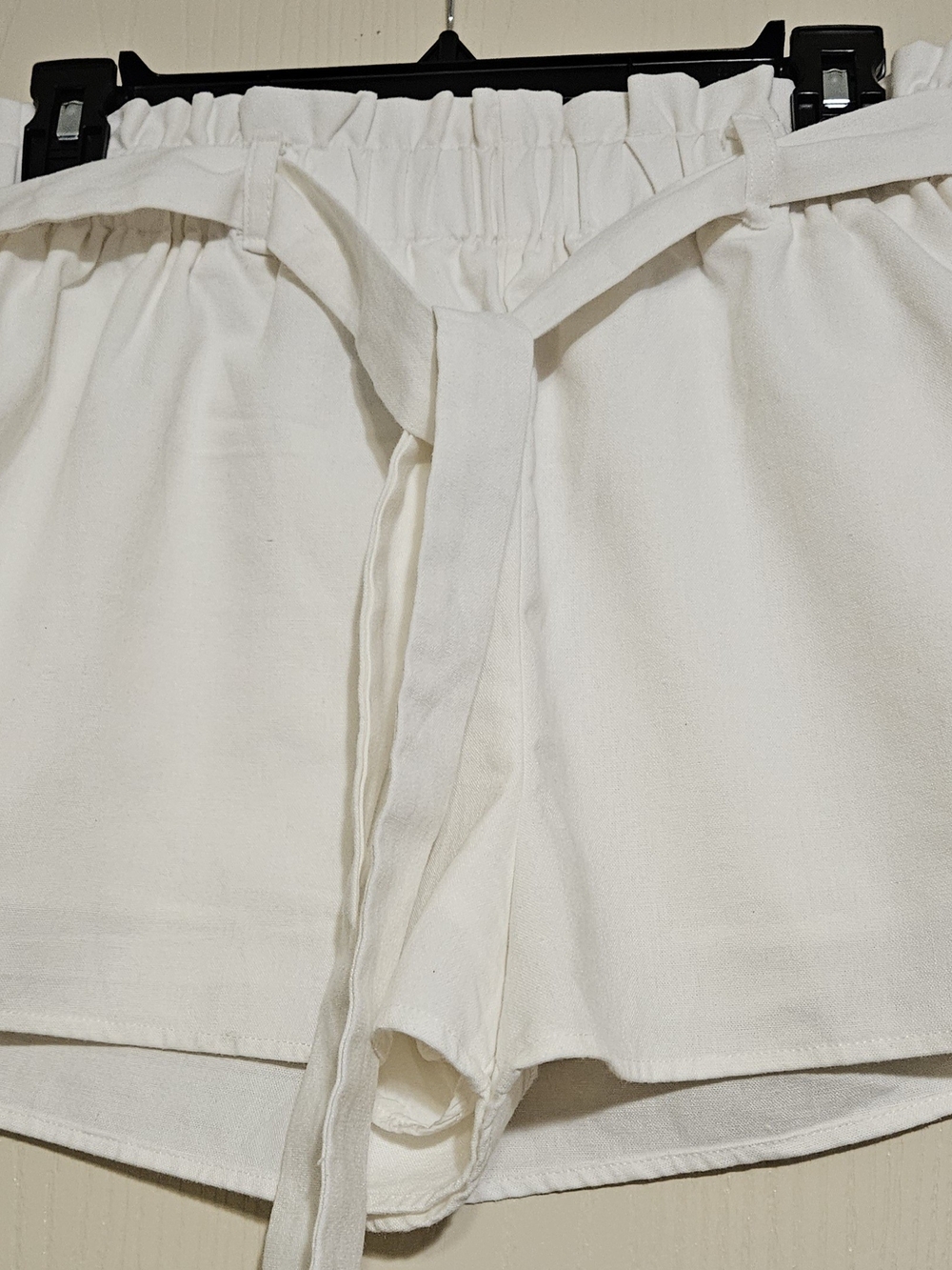 Lulu's Cream High-Waist Tie-Front Shorts